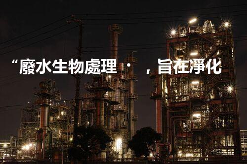 “廢水生物處理，旨在凈化水源，守護(hù)碧水藍(lán)天”
